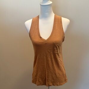 Madewell Tan V-Neck Tank Top